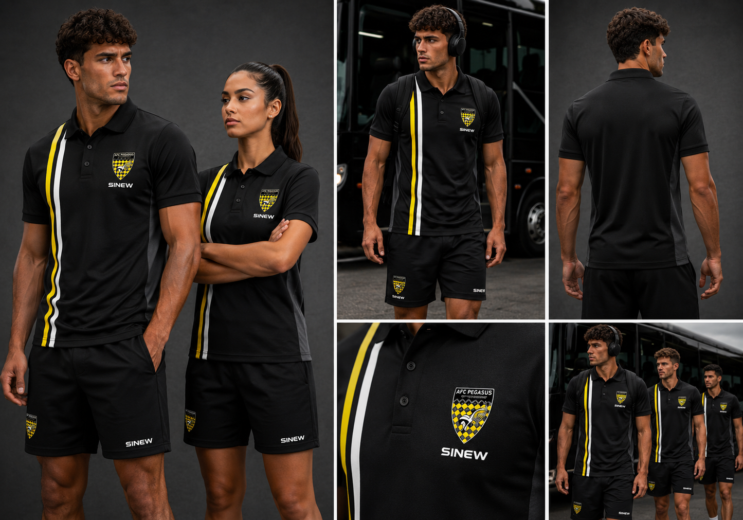 AFC Pegasus Vert Travel Polo 2026/27 Black