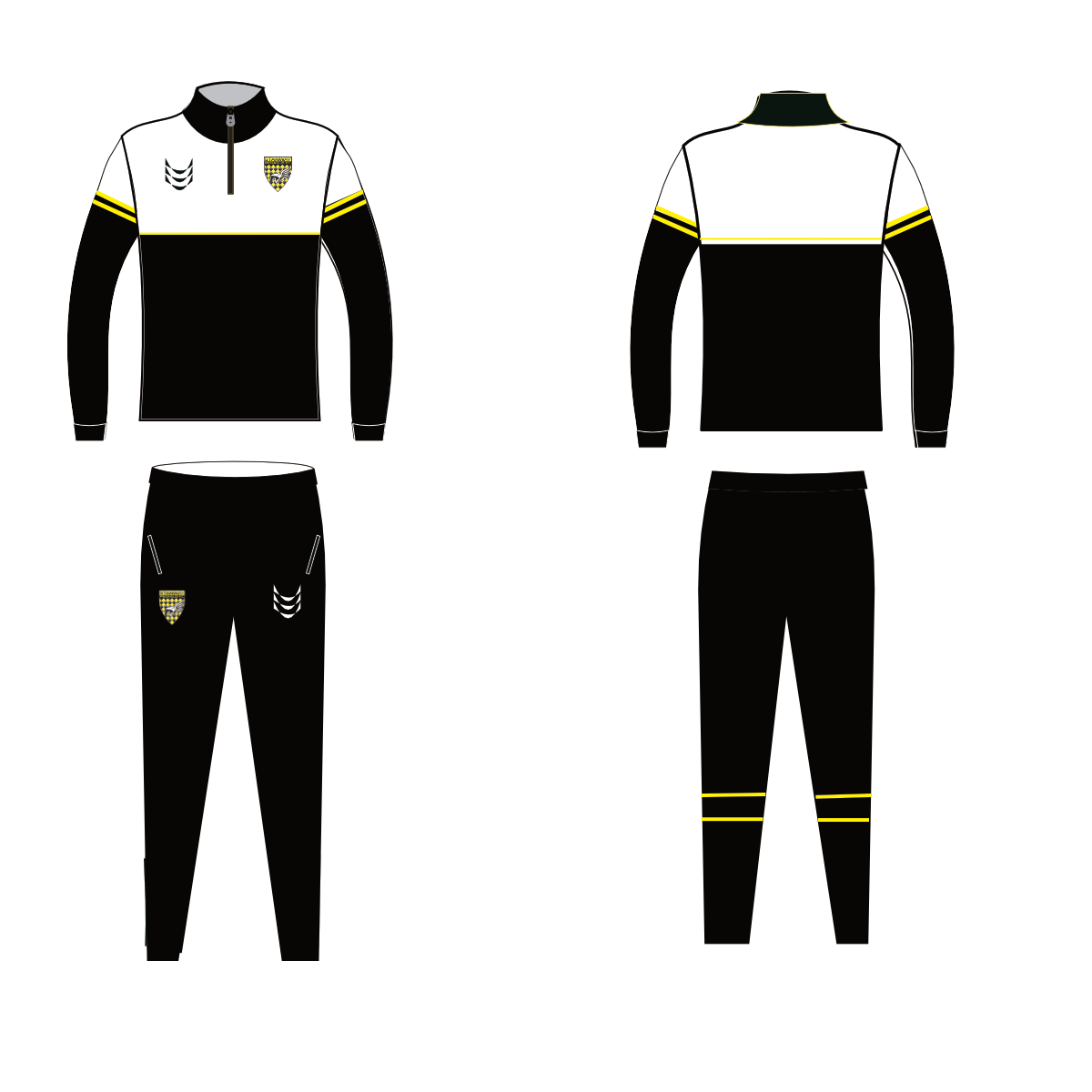 Pegasus Team 1/4 Zip Tracksuit 25/26 White/Black