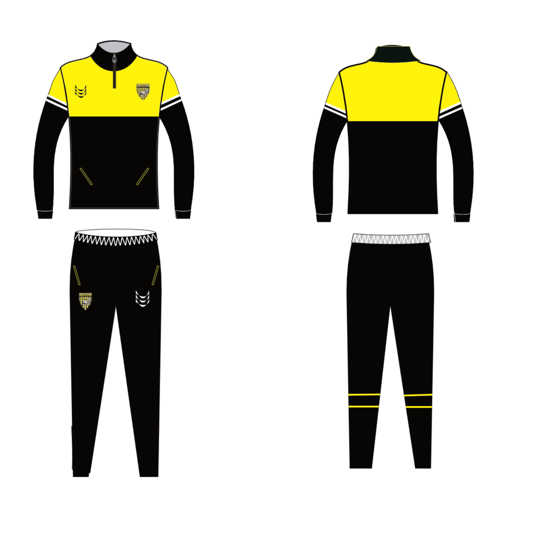 Pegasus Team 1/4 Zip Tracksuit 25/26 Yellow/Black