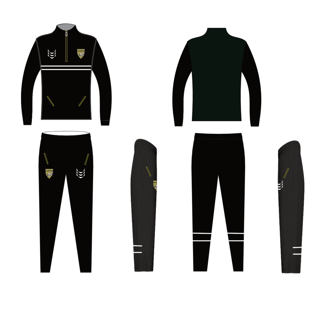 Pegasus Club Quarter Zip Tracksuit 25/26 Black/Black
