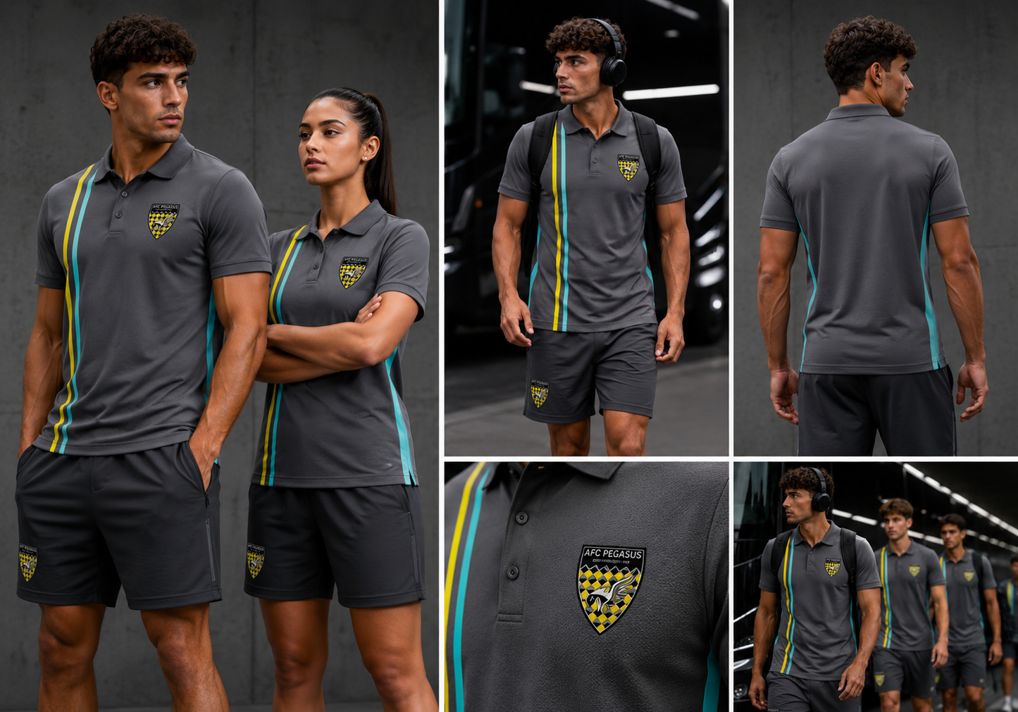 AFC Pegasus Vert Travel Polo 2026/27 Grey