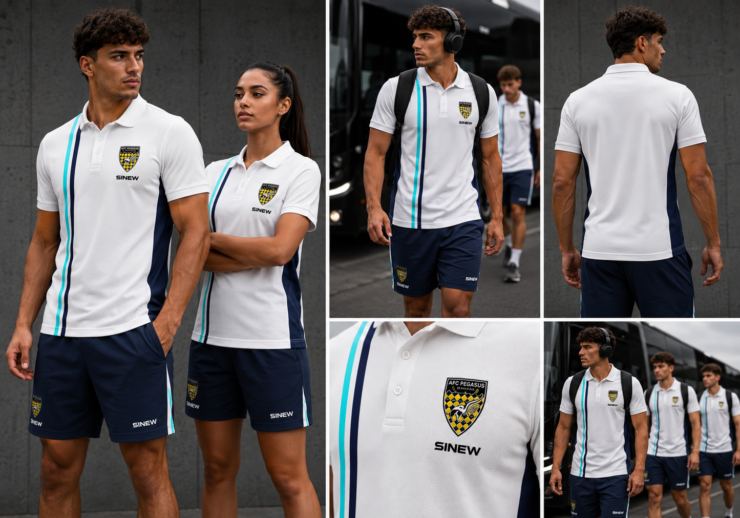 AFC Pegasus Vert Travel Polo 2026/27 White
