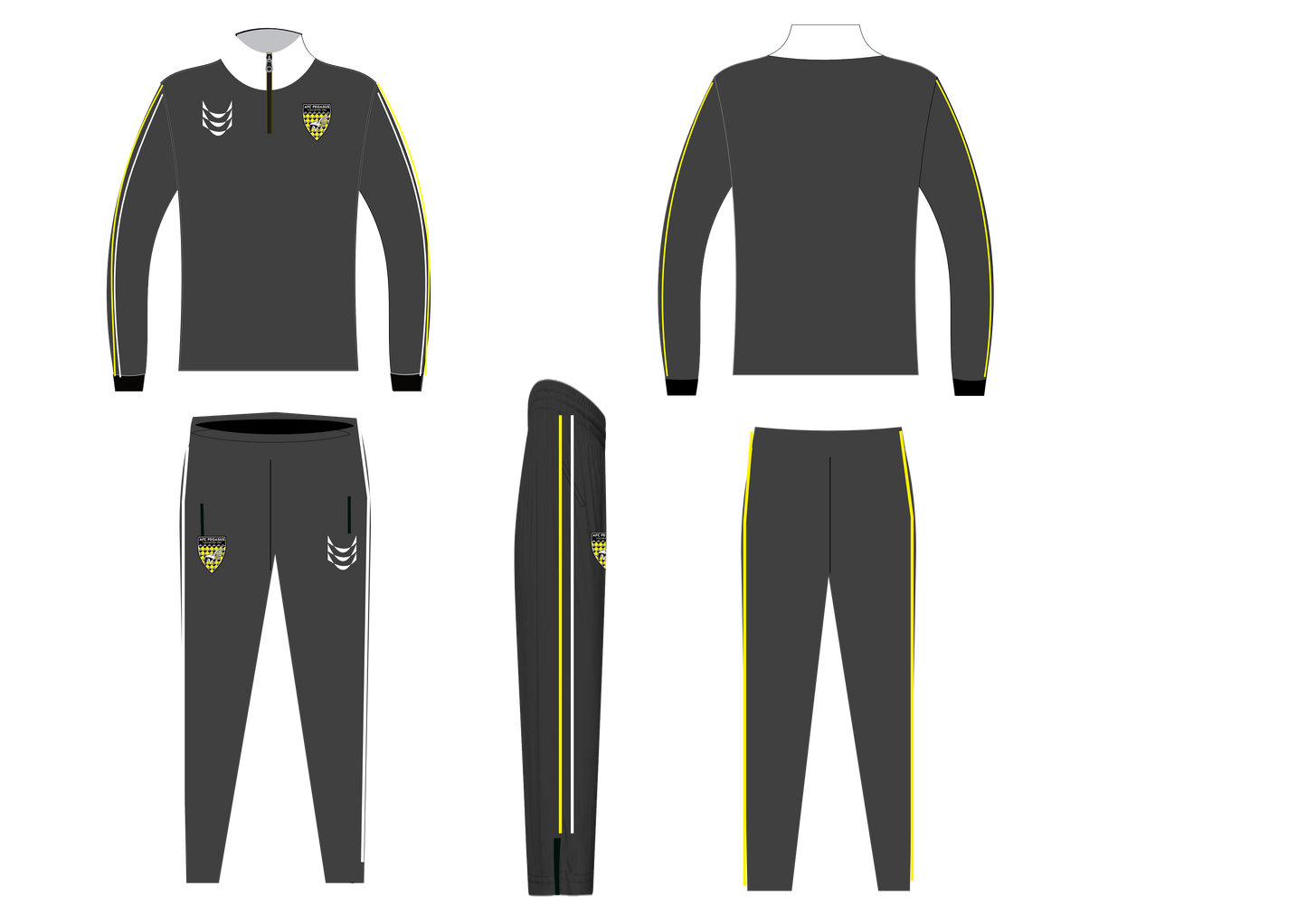 AFC Pegasus Phase Quarter Zip Tracksuit 26/27 Grey