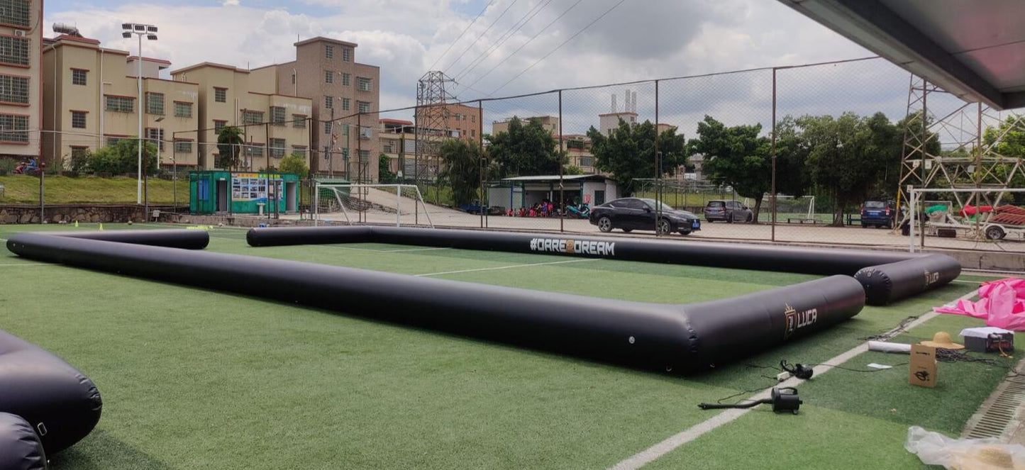 SINEW VENOM AIR-PITCH 3v3 Football Pitch, ''Sponsor boards'' including air pump, patch kit and carry bags.